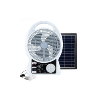  Портативний вентилятор N288 8 з радіо, Bluetooth, сонячною панеллю та LED-підсвіткою